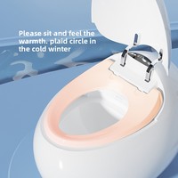 Toilette intelligente entièrement automatique tout-en-un avec bidet électrique, double chasse, céramique, commande au pied, réservoir encastré, fixation au sol, usage domestique