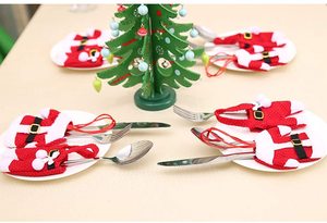 T1600 Nuevo Porta Cubiertos Navideño, Funda para Cubiertos, para Cuchillos y Tenedores, para Decoraciones Navideñas - Product Image 5