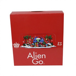 Papier à rouler Alien Go Premium non blanchi brun format King Size à combustion lente, motif de Noël imprimé, 33 feuilles par carnet - Product Image 3