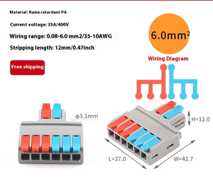 Lug plash xe buýt dòng chấm dứt điện trở thiết bị đầu cuối Lug STR Vòng uốn cách điện PC Nylon nhanh chóng khối thiết bị đầu cuối dây uốn - Product Image 6