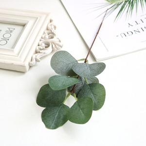 Vaso decorazioni da tavola finto corto dollaro d'argento rami di eucalipto foglie di eucalipto artificiali steli - Product Image 5