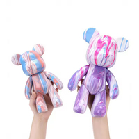 Kits Fluid Bear, ensemble de peinture embryonnaire blanche, porte-clés, ours fluide violent, jouets DIY, ornements créatifs faits à la main, peinture acrylique