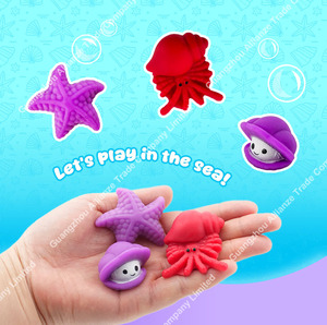 24 Styles Stress Relief Stretch Toy Sea World Study Shark Octopus Starfish Seashell Soft Cute <b>Mini</b> Marine Animal Squeeze Toy - Product Image 2