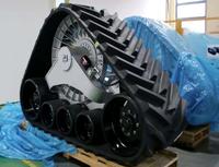 Châssis sur chenilles triangulaires en caoutchouc personnalisé QINDING de 3 à 6 tonnes, assemblage de train de roulement, moteur hydraulique pour moissonneuse-batteuse