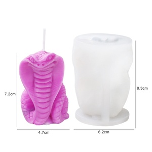 Molde de Silicona para Velas con Forma de Animal, 2 Estilos, Molde de Serpiente para Decoración del Hogar, Molde de Resina para Velas Aromáticas de Cobra - Product Image 5