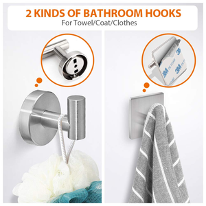 Soporte de Metal Inteligente Autoadhesivo Cromado para Toallas de Papel de Cocina y Baño, Estante para Accesorios de Ducha, Juego de Soportes para Baño - Product Image 3