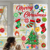 Autocollants muraux en PVC autocollants pour Noël avec motif flocon de neige pour la décoration murale de la salle de fête ou de la pièce pour cadeaux de Noël