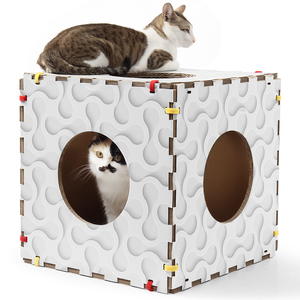 <span class=keywords><strong>Cube</strong></span> conçu en usine <span class=keywords><strong>chat</strong></span> planche à gratter maison assemblé lit ondulé avec <span class=keywords><strong>chat</strong></span> escalade caractéristiques nouveaux jouets de fournitures pour animaux de compagnie - Product Image 1