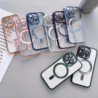 Luxuriöses Klares Magnetisches Case für iPhone 16 Pro Max – Magnet Hülle mit Unterstützung für Kabelloses Laden – Handyhüllen für iPhone 15, 14, 11, 12, 13
