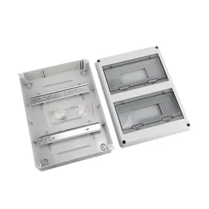 HT Outdoor Waterproof IP65 ABS Plastic Electrical Junction Box MCB Switch Panel Mounted Distribution Box-2 3 5 8 12 15 18 24-Way