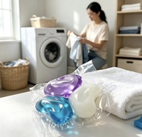 Lessive en dosettes tout-en-un écologique jetable pour un nettoyage en profondeur, anti-transfert de couleur et élimination des odeurs