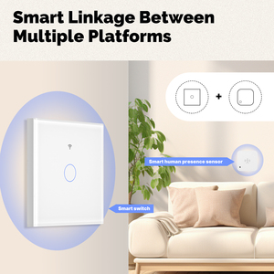 Interrupteur intelligent Matter Smart Home compatible avec Apple Homekit, Alexa, Google Smarthings, interrupteur intelligent WiFi pour éclairage, UE, Royaume-Uni - Product Image 4