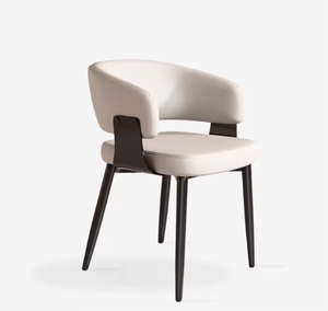 Chaise de salle à manger minimaliste italienne, fauteuil de restaurant haut de gamme de luxe, chaise de salle à manger à dossier rembourré design - Product Image 6