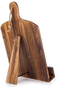 Tùy Chỉnh Bằng Gỗ <span class=keywords><strong>Cookbook</strong></span> Đứng Chủ Với Lưu Trữ Giá Cho Nhà Bếp <span class=keywords><strong>Countertop</strong></span> iPad Công Thức Máy Tính Bảng Kệ Sách Phong Cách - Product Image 2