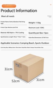 Matelas gonflable portable ultra-léger et pliable, imperméable, design moderne, pour 1 à 2 personnes, camping, randonnée, parc - Product Image 5