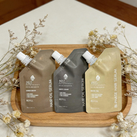 Sac à bec verseur liquide de qualité alimentaire personnalisé, sac en plastique réutilisable de 100 ml, emballage de poche à bec verseur pour savon liquide lavé à la main