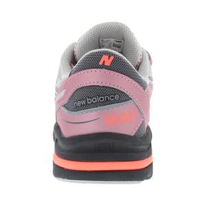 New Balance 1000 GS Chaussures de course en maille rose et gris pour filles - Product Image 3