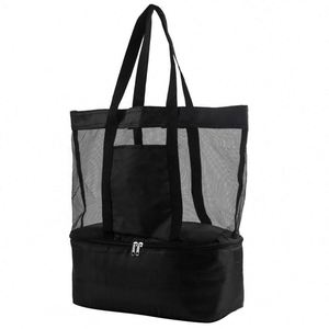 Sacs de shopping en filet personnalisés de haute qualité, sacs fourre-tout réutilisables en filet, sacs de voyage, de sport, de natation et de plage - Product Image 1