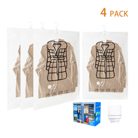 Sac de compression sous vide transparent Z-Household pour doudounes – Conception fonctionnelle pour une utilisation suspendue et un gain de place