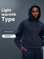 Sweat à capuche léger et respirant pour femme, coupe-vent, doublé polaire, cardigan, pull, automne-hiver, simple, polyvalent, sport