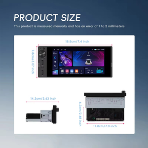 วิทยุติดรถยนต์ Podofo 1Din ระบบแอนดรอยด์ หน้าจอ Incell ขนาด 6 นิ้ว ความจุ 4+64GB รองรับ Carplay/Android Auto GPS/WIFI/FM/USB/BT/EQ/Type-C USB พร้อมบริการช่วยเหลือทางเทคนิค - Product Image 5