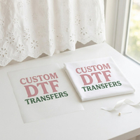 Autocollant en vinyle plastisol avec logo personnalisé, impression par transfert thermique DTF, lavable, PET prêt à être pressé, transferts thermiques DTF pour t-shirts