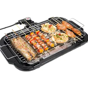 110V Commercial Electric Grill Barbecue Oven In/Outdoor 1800W Smokeless  Grill