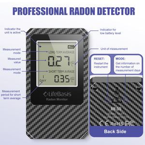 Monitor de calidad del aire de mano, <span class=keywords><strong>medidor</strong></span> de radón, aire interior, suelo, agua, uso, Monitor de radón, pantalla LCD, Detector de radón Digital - Product Image 6