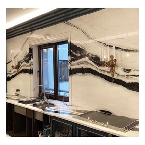 Comptoir <span class=keywords><strong>de</strong></span> <span class=keywords><strong>cuisine</strong></span> en marbre blanc, taille personnalisée, Panda naturel, <span class=keywords><strong>cuisine</strong></span>, île - Product Image 4