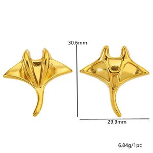 Colgantes de Acero Inoxidable con Temática Oceánica: Estrella de Mar, Concha, Mantarraya, Corazón - Accesorios de Joyería DIY, Dijes de Moda Unisex - Product Image 2