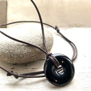 Mans healing crystal pendant mans gemstone talisman per fortuna e protezione - Product Image 4