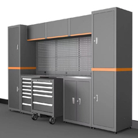 Armoires à outils combinées pour garage, établi métallique robuste pour atelier, armoire de travail pour garage