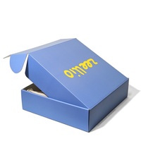 Boîte d'expédition en carton ondulé personnalisée avec logo de marque imprimé, pour cosmétiques, vêtements, bijoux, cadeaux, lunettes de soleil, couleur violette
