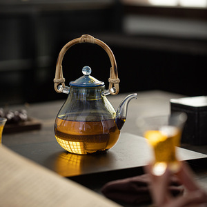 Tetera de vidrio Guanlan con asa resistente al calor para estufa eléctrica de cerámica, tetera para preparar té en casa - Product Image 4