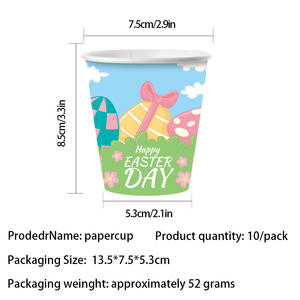 Ensemble de vaisselle sur le thème du lapin de Pâques, jetable, <span class=keywords><strong>en</strong></span> <span class=keywords><strong>papier</strong></span> et <span class=keywords><strong>en</strong></span> plastique, serviettes, nappe, fournitures - Product Image 6