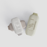 Bouteilles en plastique vides en gros pour shampoing et lotion 300ml/500ml, emballage cosmétique avec conception de logo personnalisé pour les marques de soins de la peau