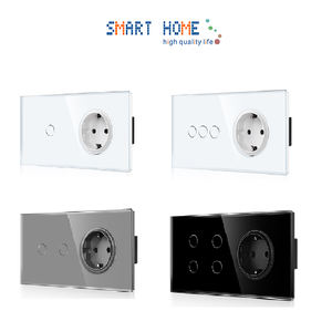 Touchmi Wifi Smart <span class=keywords><strong>EU</strong></span> Standard interrupteur mural tactile et Style rond Allemagne prise Smart Home Life Application - Product Image 2