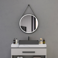 Miroir de salle de bain intelligent rond CE Miroir de courtoisie LED à écran tactile avec fonction de maquillage pour les applications hôtelières