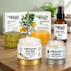 Set Completo de Terapia Hidratante Orgánica para Cabello y Cuerpo: Champú, Acondicionador, Crema Capilar, Tónico Capilar y Desodorante - Product Image 2