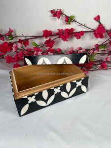 Boîtes à bijoux de luxe faites à la main Design traditionnel avec incrustation d'os Décor de nacre Bijoux d'incrustation de conception traditionnelle - Product Image 5