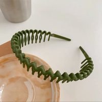 Bando sisir matte, bando plastik wanita gadis untuk mencuci wajah dan makeup