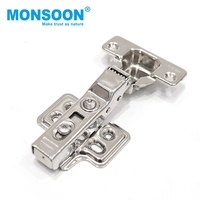 Charnières de meuble en acier laminé à froid 35 mm, charnières de porte de cuisine en acier inoxydable à fermeture amortie pour armoire