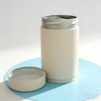 Boîte en fer blanc personnalisée de qualité alimentaire 80g 100g pour thé et poudre de matcha, emballage en pot avec impression offset et bouchon à vis vide