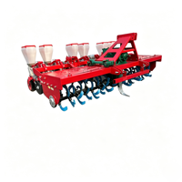 Semoir de précision à 6 rangs pour maïs avec espacement réglable des rangs, machine combinée de labour rotatif et fertilisation en une seule passe