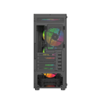 Fournisseur d'usine, nouveau boîtier PC haut de gamme 2024, boîtier d'ordinateur de jeu ATX, châssis PC en verre trempé, boîtier PC de bureau avec ventilateurs RGB