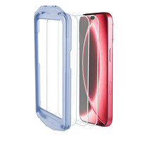Protecteur d'écran en verre trempé anti-rayures pour iPhone 13 14 15 16 17 18 Pro Max Plus, avec applicateur pour une installation facile et transparente