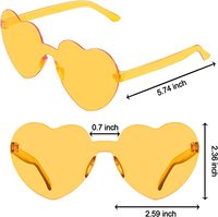 Lunettes sans monture de haute qualité en gros, monture en forme de cœur, transparentes, couleur bonbon, tendance, pour cadeaux de fête