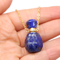 Pendentif flacon de parfum en pierre de lapis-lazuli naturel Hongzhuo