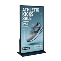 Écran d'affichage numérique sur pied de 75 pouces à écran complet, grand écran tactile portable, écrans LED pour magasins, supports de kiosque pour centres commerciaux