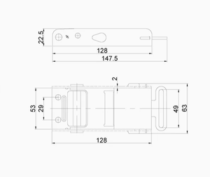Hebilla de Sujeción con Resorte YINGJIA Modelo <span class=keywords><strong>04710</strong></span> Nueva para Amarre de Carga en Camiones y Remolques - Product Image 2